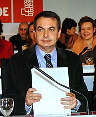 Zapatero, durante la reunin del Comit Federal. (Foto: EFE)