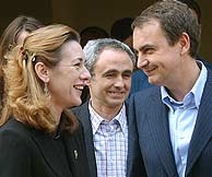 Pilar Manjn con Jos Luis Rodrguez Zapatero. (EFE)